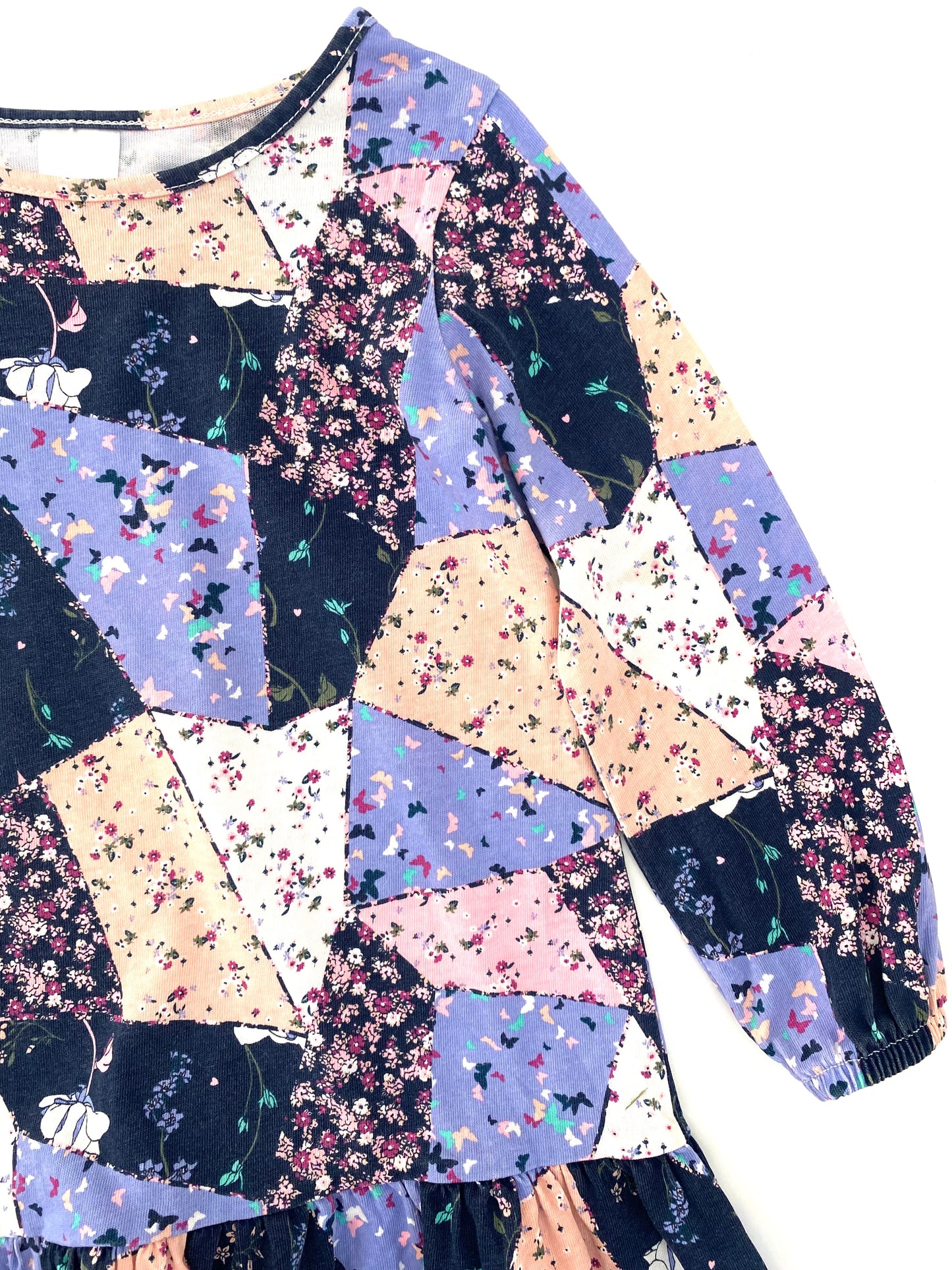Patchwork Peplum Dress (3YR)