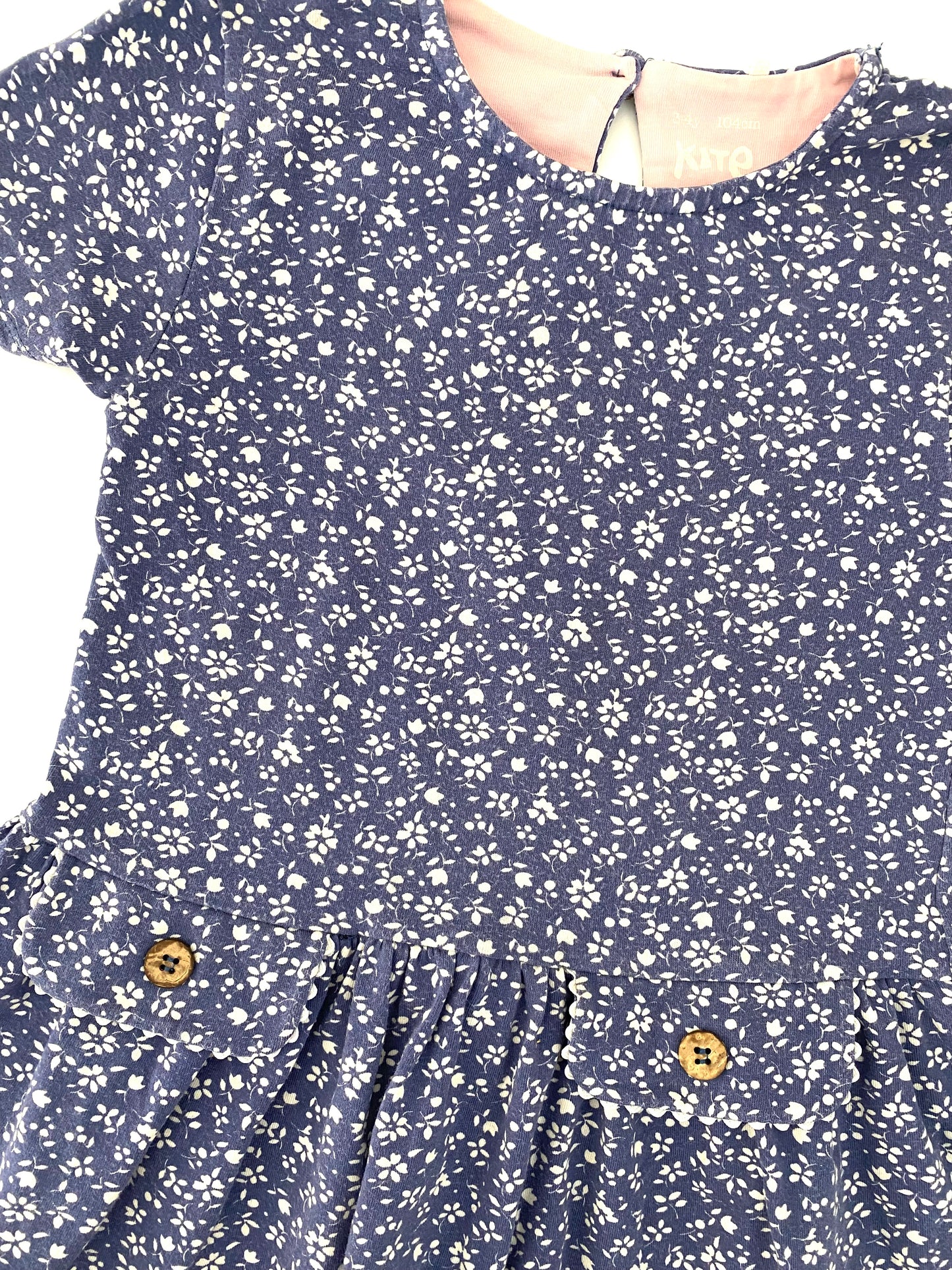 Kite Navy and White Flower Dress (3YR)
