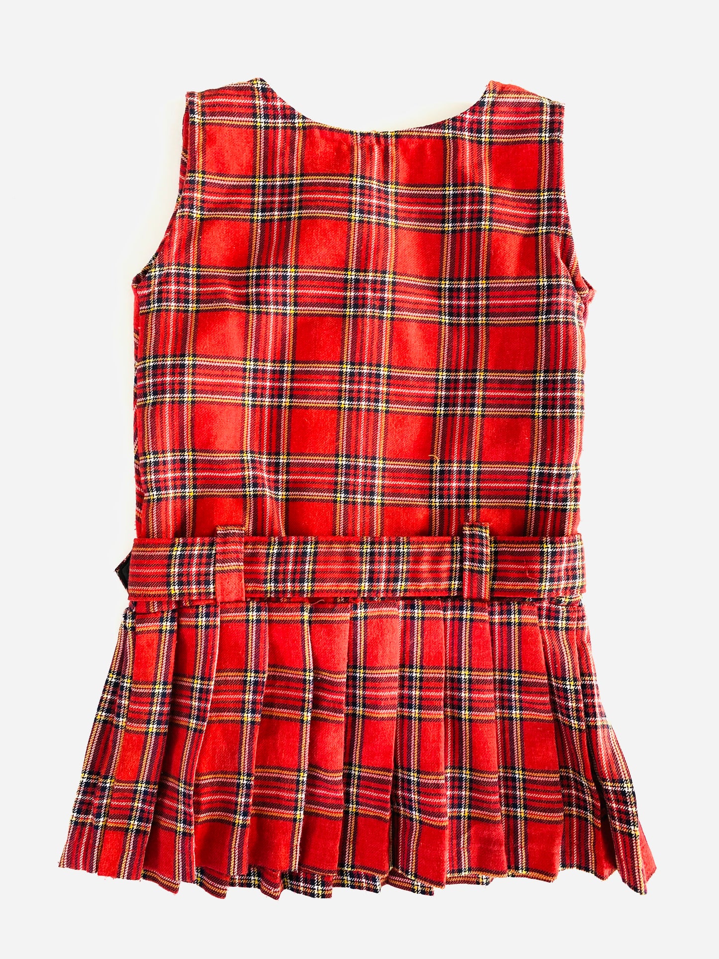 Vintage Kids Club Pleated Tartan Dress (3YR)