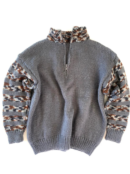 Grey and Stripe Knit (5YR / 6YR)