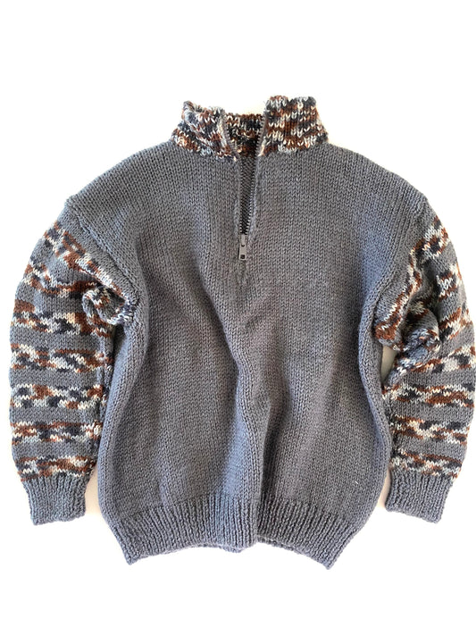 Grey and Stripe Knit (5YR / 6YR)