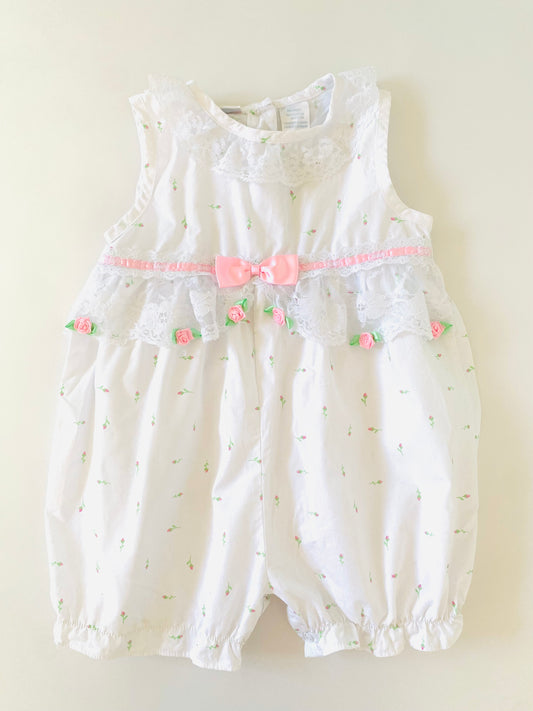 Rose and Lace Bubble Romper (2YR)
