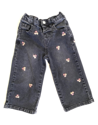 Black Flower Jeans (2YR)