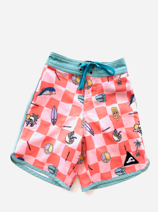 Hello Stranger Peachy Check Shorts (4YR)