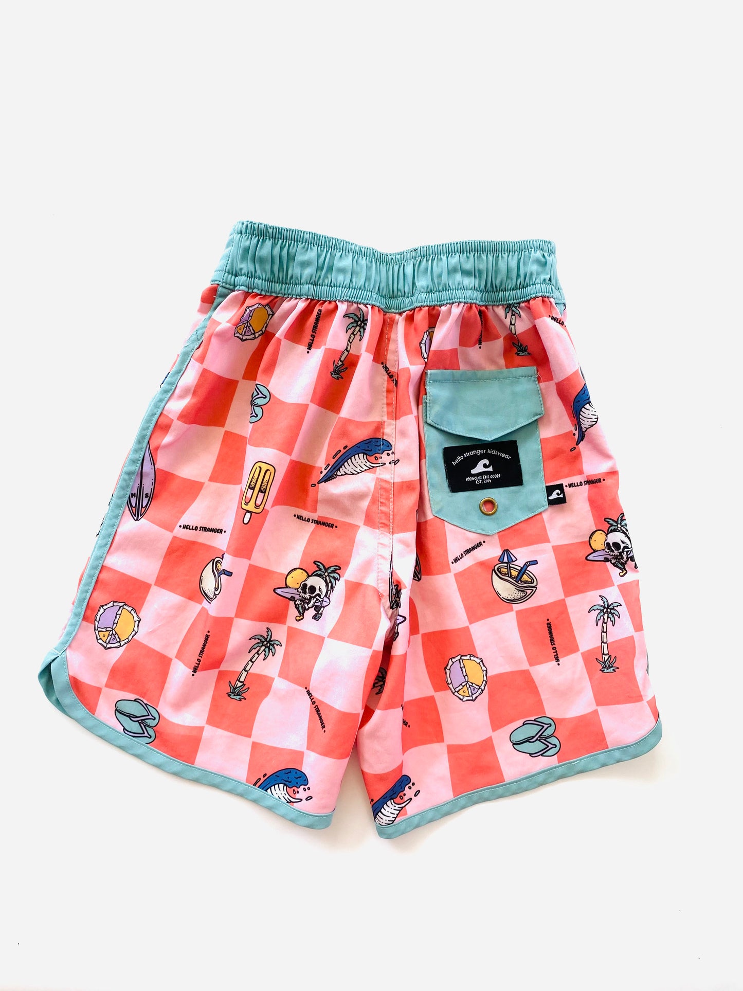 Hello Stranger Peachy Check Shorts (4YR)