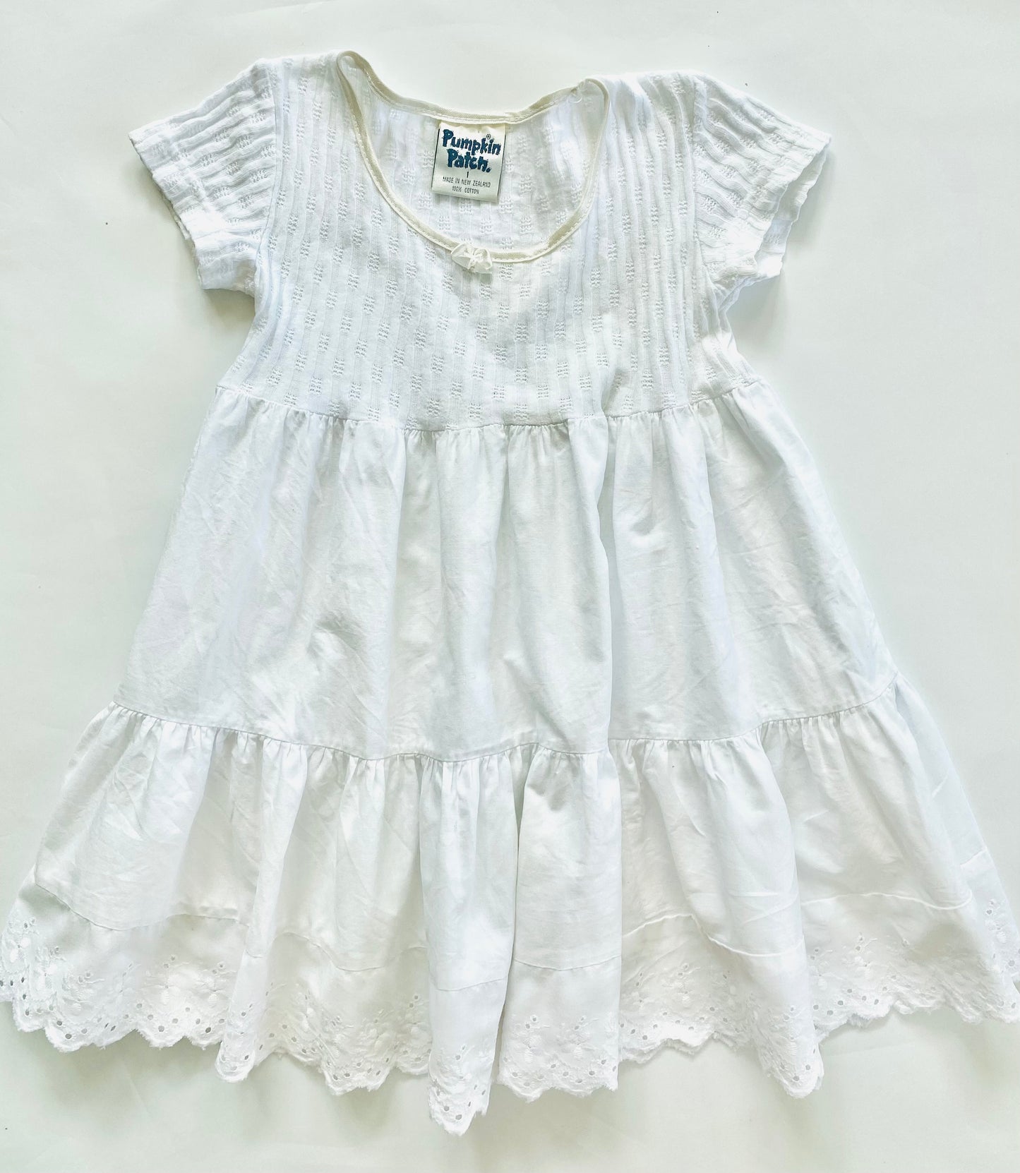 Vintage White Pumpkin Patch Dress (1YR)