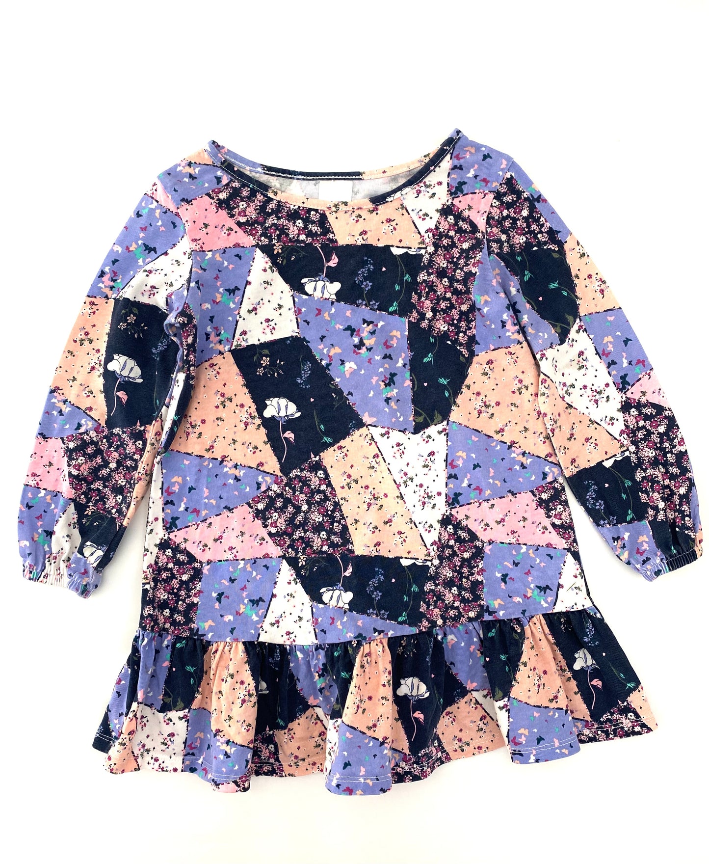 Patchwork Peplum Dress (3YR)