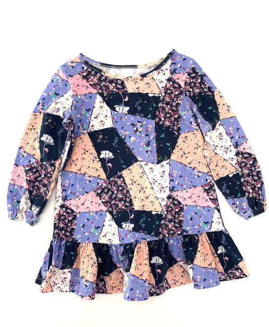 Patchwork Peplum Dress (3YR)