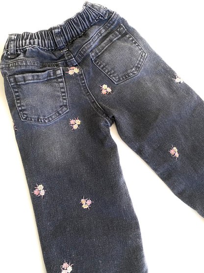 Black Flower Jeans (2YR)