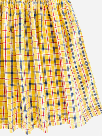 Vintage Yellow Tartan Dress (6YR)