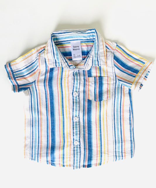 Teeny Weeny Linen Button Up (1YR)